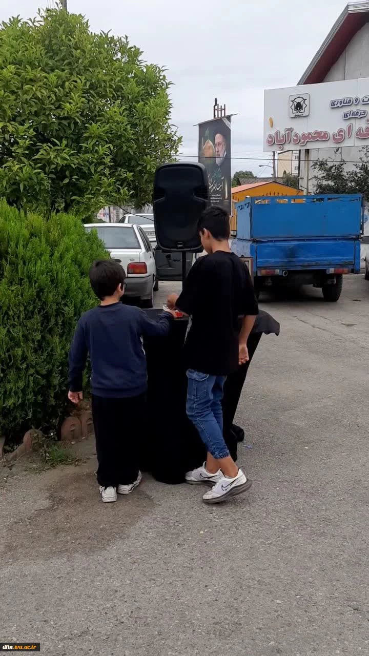 نصب بنر و فضاسازی در محوطه دانشکده فنی و حرفه ای محمودآباد به مناسبت شهادت  حضرت ایت الله رییسی و همراهانش  3