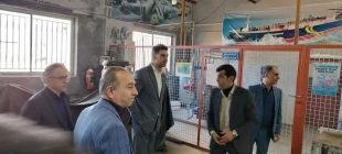 بازدید کاپیتان فراهانی و هیات همراه از تجهیزات و کارگاه های دریایی دانشکده ملی مهارت محمودآباد 2