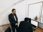 نشست دکتر احمدی ریاست با کاپیتان حائری مدیر عامل موسسه راهبردانش دریا در دانشکده ملی مهارت محمودآباد 7