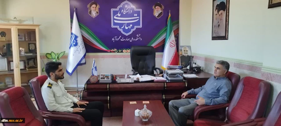 دیدار فرمانده پایگاه بسیج دانشجویی دانشکده با ریاست مرکز 2