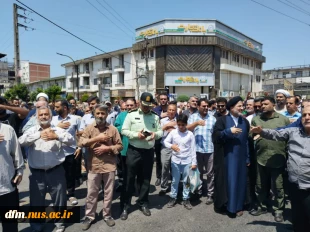 حضور ریاست و جمعی از کارکنان دانشکده در نماز جمعه و راهپیمایی  3