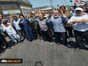حضور ریاست و جمعی از کارکنان دانشکده در نماز جمعه و راهپیمایی  4