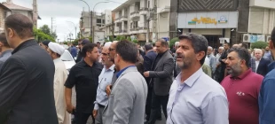 حضور ریاست و جمعی از کارکنان دانشکده  در مراسم تشییع پیکر شهید راه قدس 6
