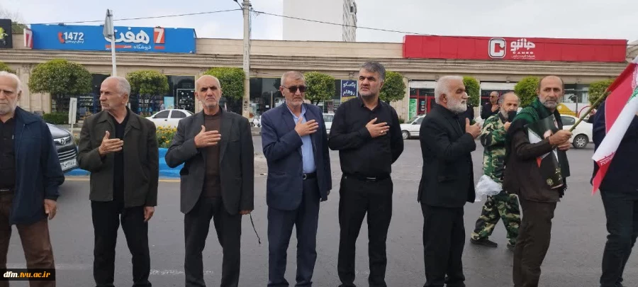 حضور ریاست دانشکده در مراسم عزاداری رهبر شهید  2