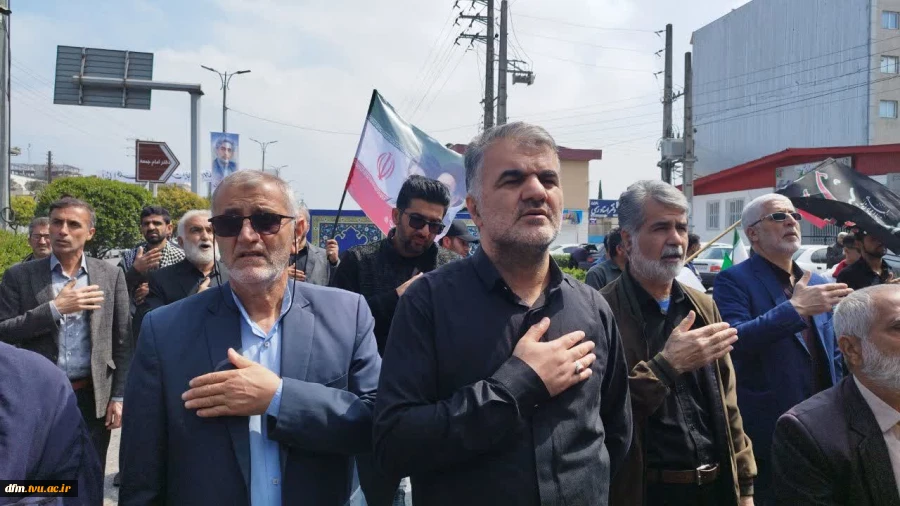 حضور ریاست دانشکده در مراسم عزاداری رهبر شهید  3