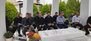 مراسم معنوی زیارت عاشورا در جوار مرقد مطهر شهید خوشنام دانشکده برگزار شد 6