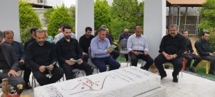 مراسم معنوی زیارت عاشورا در جوار مرقد مطهر شهید خوشنام دانشکده برگزار شد 7